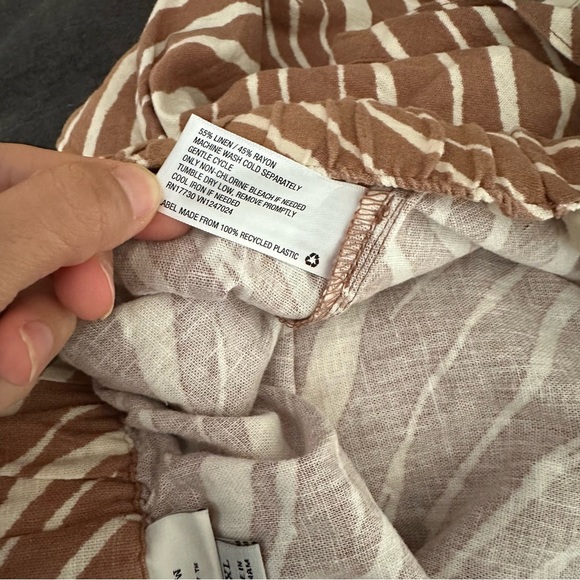 A New Day Women's Linen Wrap A-Line Skirt Brown Zebra Print Size XXL Beachy - Picture 7 of 7
